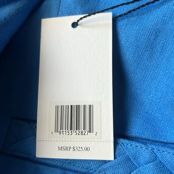 Jason Wu Linen Cropped Blazer Blue Size Small NWT - Picture 9 of 11